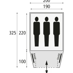 Outlet Safarica Kenia 200 TC koepeltent beige