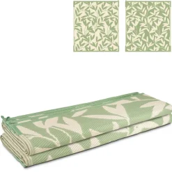 Safarica Safarimat buitenkleed 270 x 300 cm branches green  beige