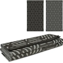 Best Safarica Safarimat buitenkleed 270 x 500 cm lacrimal black grey