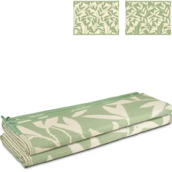 Safarica Safarimat buitenkleed 270 x 200 cm branches green  beige