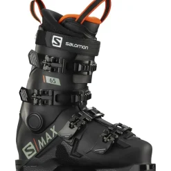 Outlet Salomon S Max 65 skischoenen junior black red