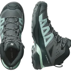 Sale Salomon X ULTRA 360 GORE-TEX wandelschoenen dames turbulence carbon tourmaline