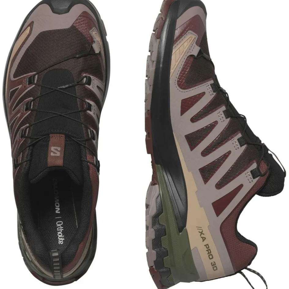 Salomon XA PRO 3D V9 GORE-TEX hardloopschoenen heren black coffee rum raisin olive night