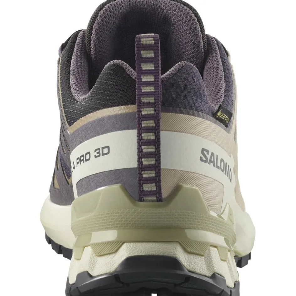 Salomon XA PRO 3D V9 GORE-TEX hardloopschoenen dames nine iron oxford tan alfalfa