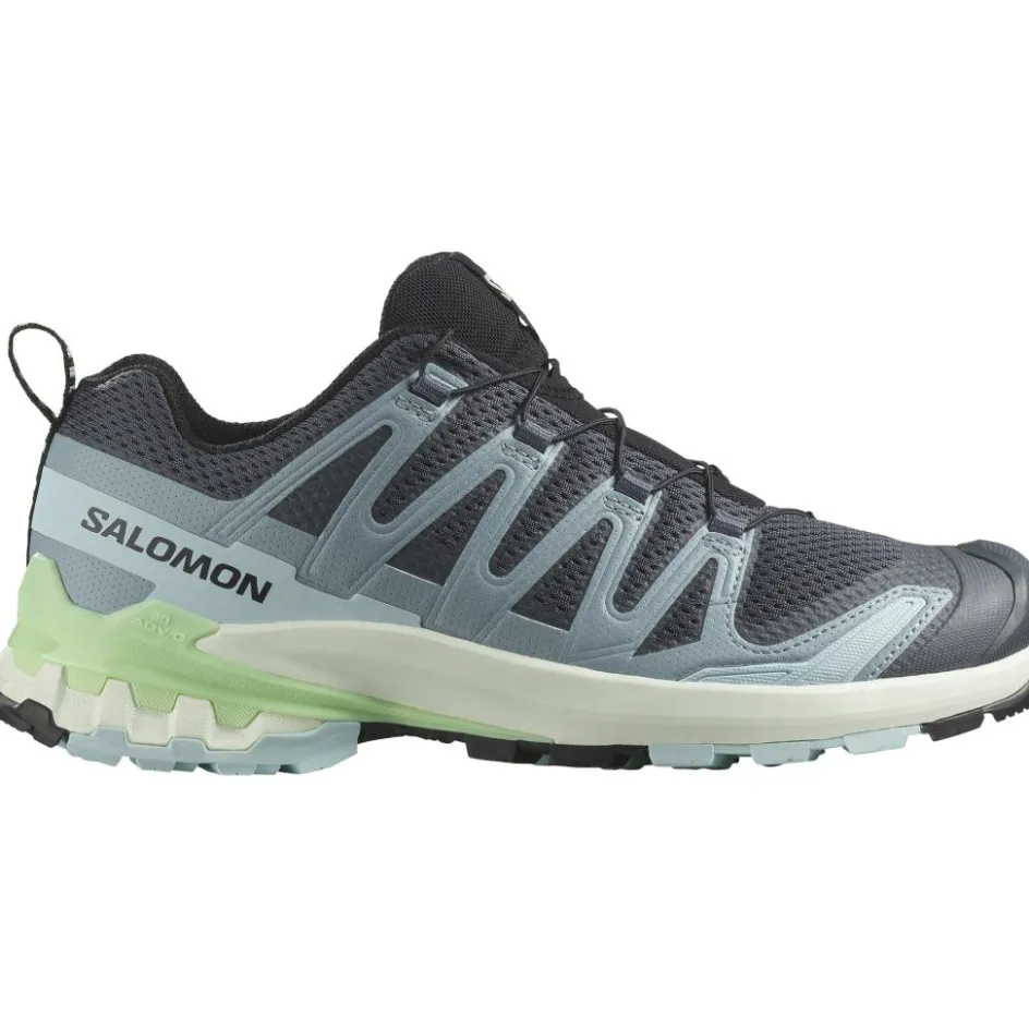 Salomon XA PRO 3D V9 hardloopschoenen dames turbulence iced aqua patina green