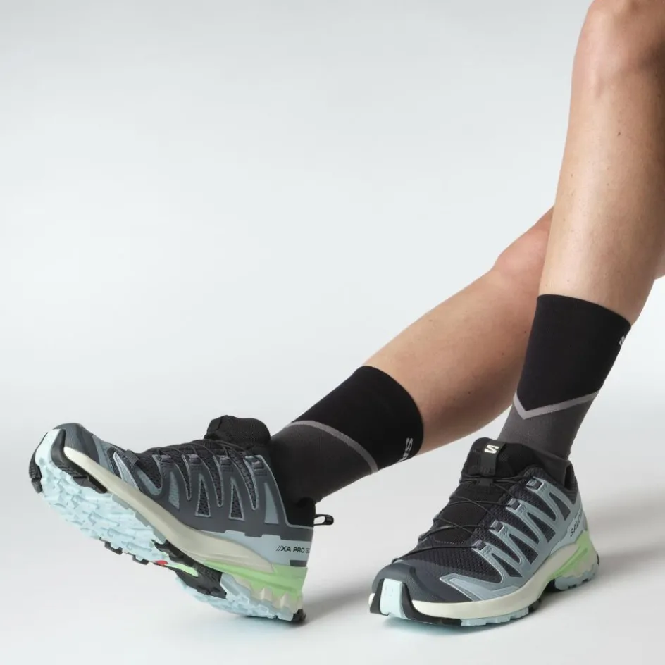 Salomon XA PRO 3D V9 hardloopschoenen dames turbulence iced aqua patina green