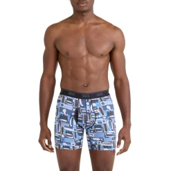 Clearance SAXX Quest Quick-Dry Mesh onderbroek heren winter angler-blue