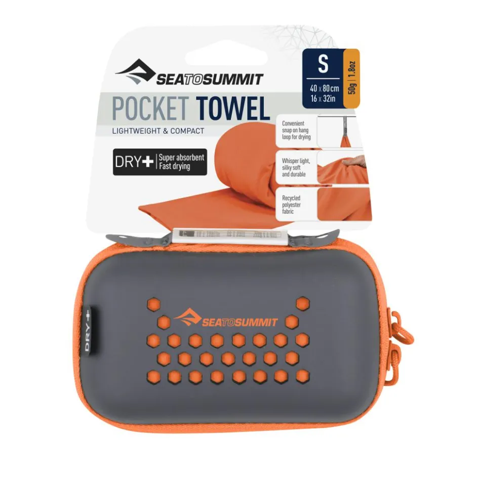 Sea To Summit Pocket handdoek 80 x 40 cm outback orange