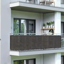 Outlet Shadow Comfort Balkondoek 90 x 300 cm carbon black