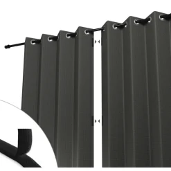 Shadow Comfort Buitengordijnen 137 x 220 cm carbon black per 2 stuks