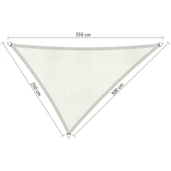 Shadow Comfort  Driehoek schaduwdoek 250 x 300 x 350 cm arctic  white