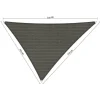 Outlet Shadow Comfort  Driehoek schaduwdoek 400 x 450 x 500 cm cool grey