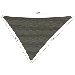 Outlet Shadow Comfort Driehoek schaduwdoek 400 x 450 x 500 cm cool grey