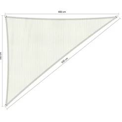 Shadow Comfort  Driehoek schaduwdoek 300 x 400 x 500 cm arctic  white