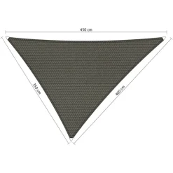 Shadow Comfort  Driehoek schaduwdoek 350 x 400 x 450 cm cool grey