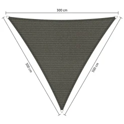 Hot Shadow Comfort  Driehoek schaduwdoek 300 x 300 x 300 cm cool grey
