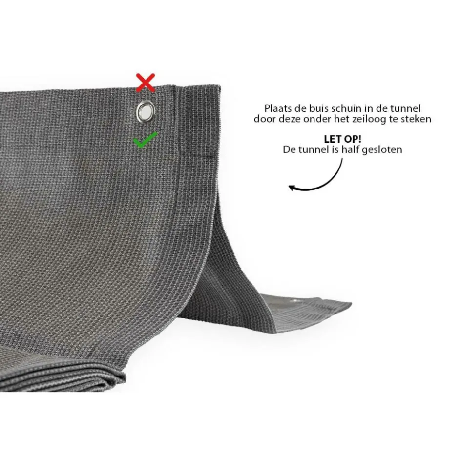 Shadow Comfort Harmonica schaduwdoek 200 x 300 cm cool grey