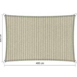 Shadow Comfort  Rechthoek schaduwdoek 300 x 400 cm sahara sand