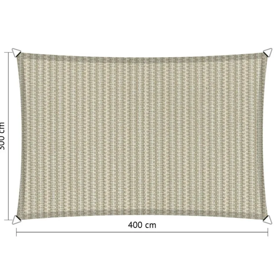 Shadow Comfort Rechthoek schaduwdoek 300 x 400 cm sahara sand