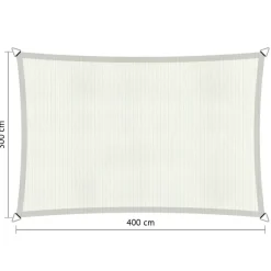Shadow Comfort  Rechthoek schaduwdoek 300 x 400 cm arctic white