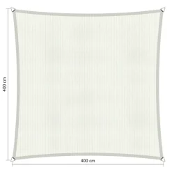 Shadow Comfort  Vierkant schaduwdoek 400 x 400 cm arctic white