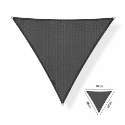 Shadow Comfort  Waterdicht driehoek schaduwdoek 400 x 400 x 400  cm grey