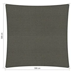 Outlet Shadow Comfort Waterdicht vierkant schaduwdoek 300 x 300 cm grey