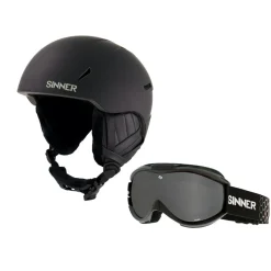 Sinner Combi-pack CREST skihelm met Toxic skibril black