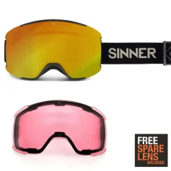 Sinner SNOWFLAKE skibril orange mirror black