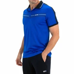 Discount Sjeng Sports  Celio tennispolo heren blue neon