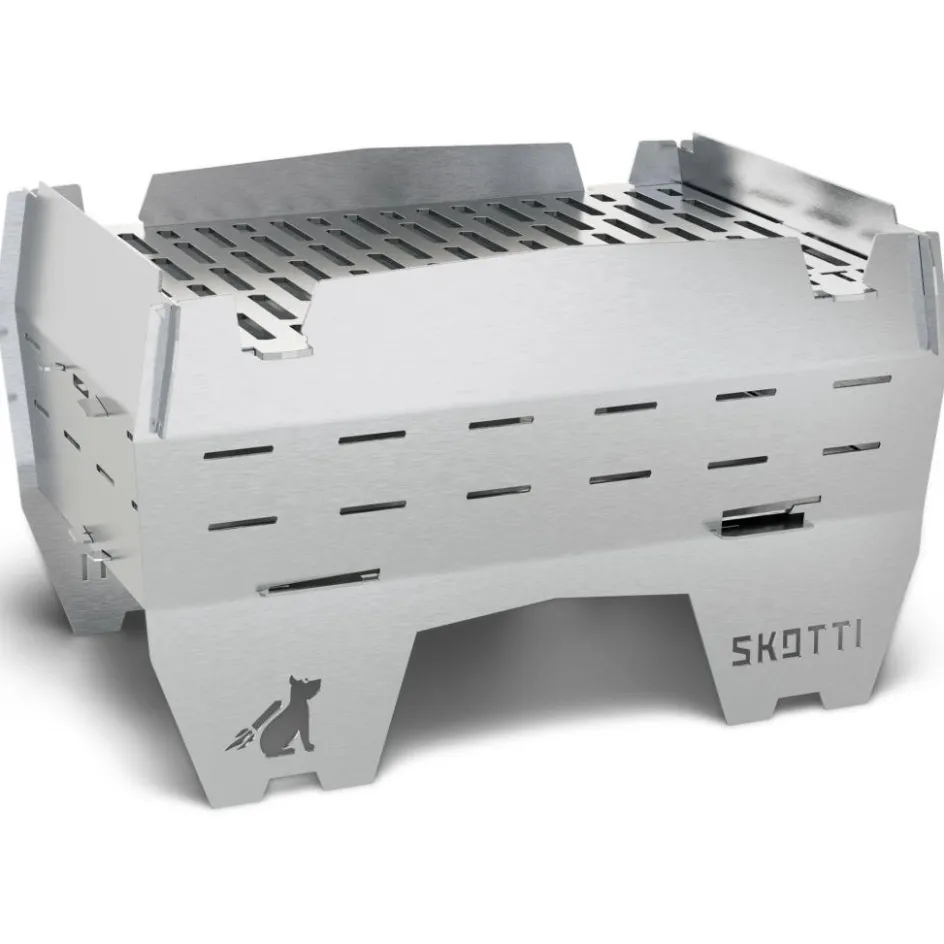 Discount SKOTTI Mini Grill houtskoolbarbecue silver