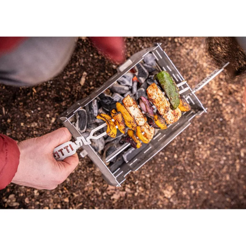 Discount SKOTTI Mini Grill houtskoolbarbecue silver