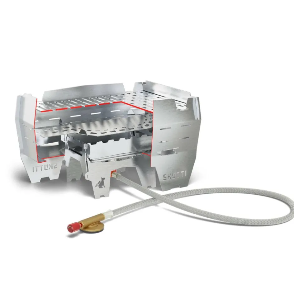 Discount SKOTTI Mini Grill houtskoolbarbecue silver