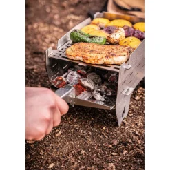 Discount SKOTTI Mini Grill houtskoolbarbecue silver