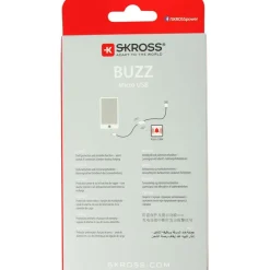 SKROSS BUZZ Alarm Cable Micro USB kabel wit