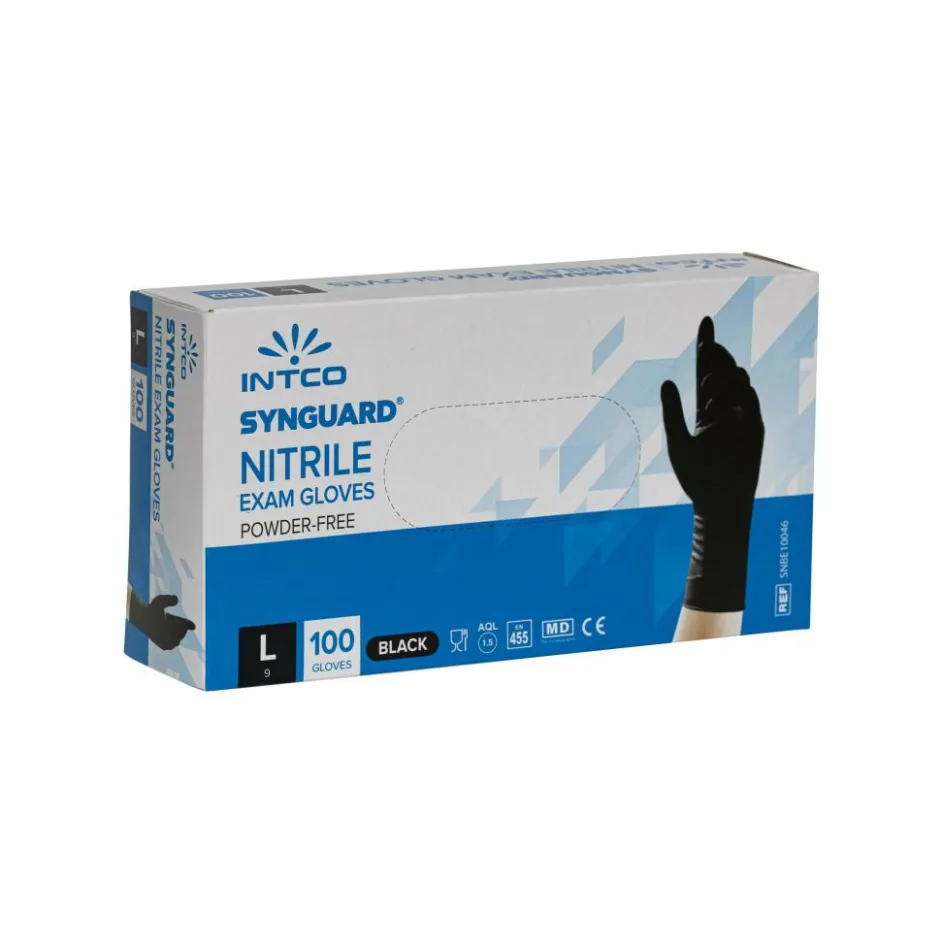 Smokin' Flavours Nitril Poedervrij handschoenen L black 100 stuks