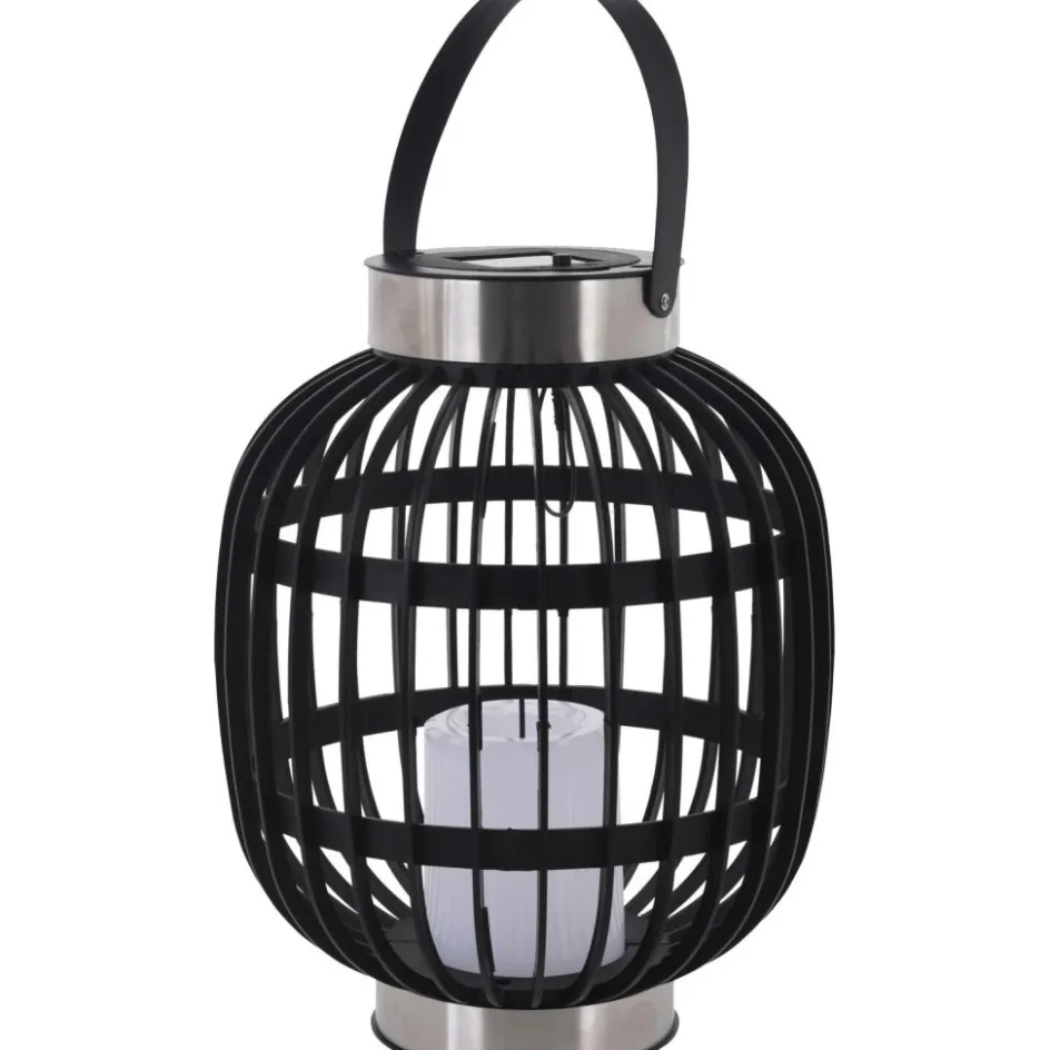 Solar LED lantaarn zwart