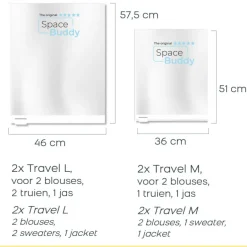 Space Buddy  Vacuüm opbergzakken reisset 4-delig