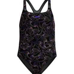 Speedo Hyperboom Medalist Allover Print badpak junior black peach