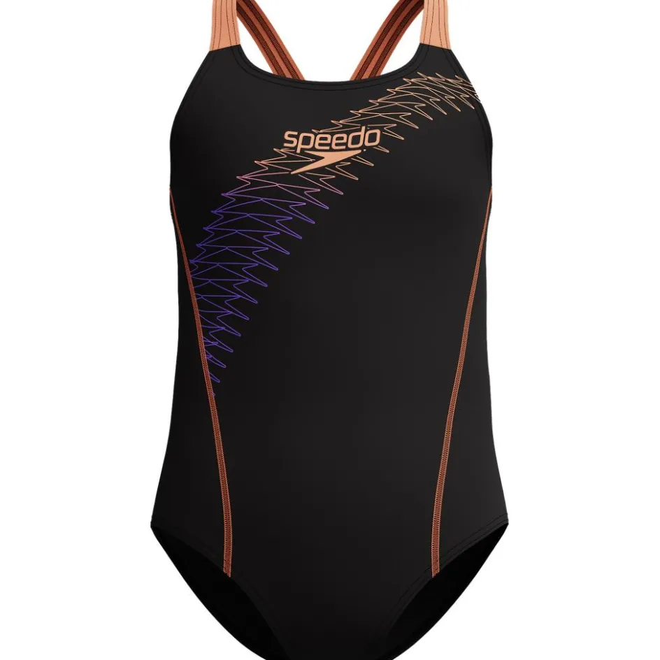 Discount Speedo Medley Logo Medalist badpak junior black peach