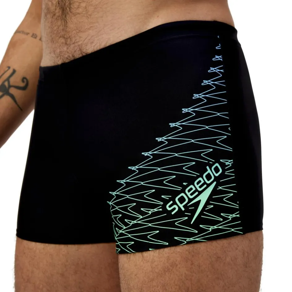 Speedo Medley Logo zwemboxer heren black green