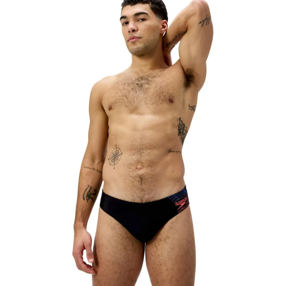 Hot Speedo Medley Logo zwemboxer heren black orange