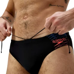 Hot Speedo Medley Logo zwemboxer heren black orange