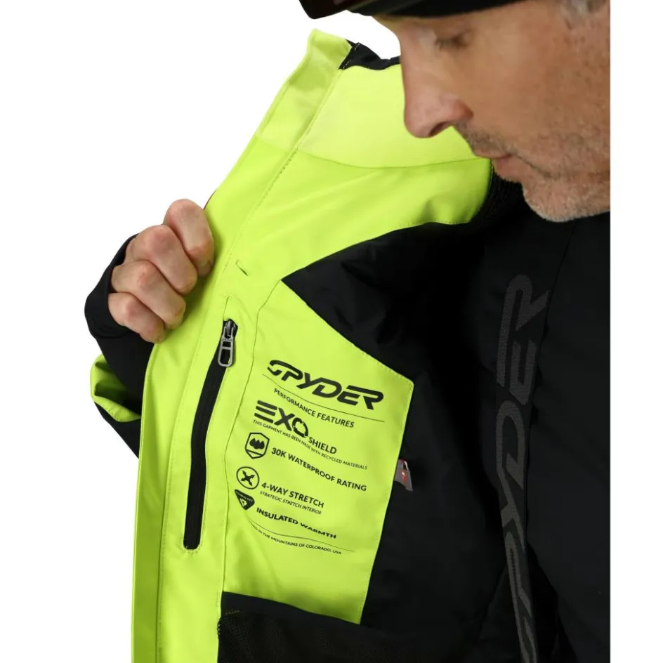 Clearance Spyder Leader winterjas heren lime