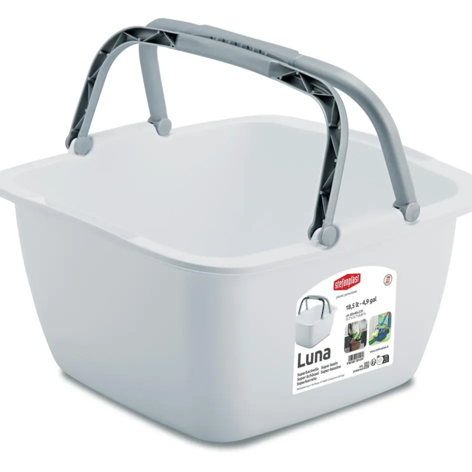 Stefanplast Vierkante afwasteil met hengsels 18,5 liter assorti