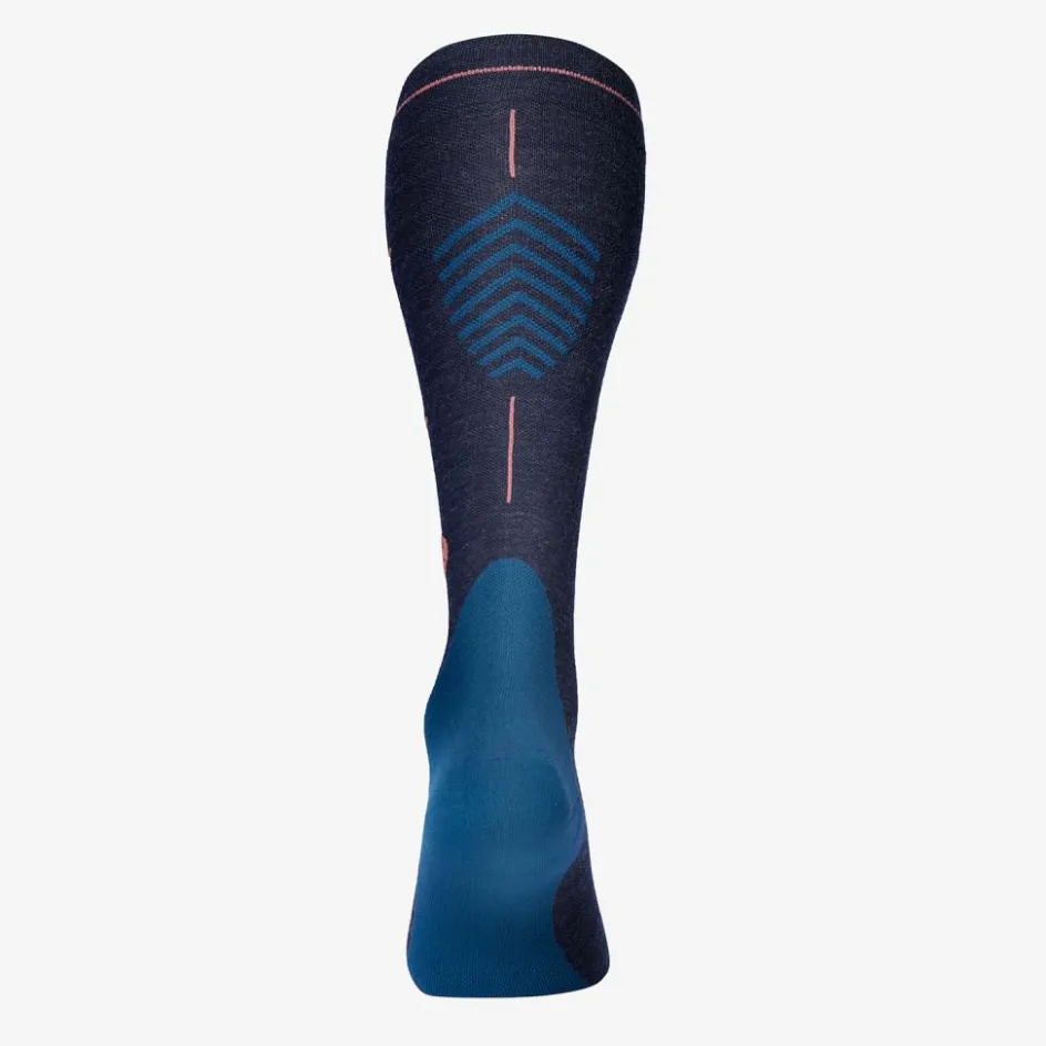 Outlet STOX Energy Socks Merino Hiking wandel compressiesokken dames dark blue coral