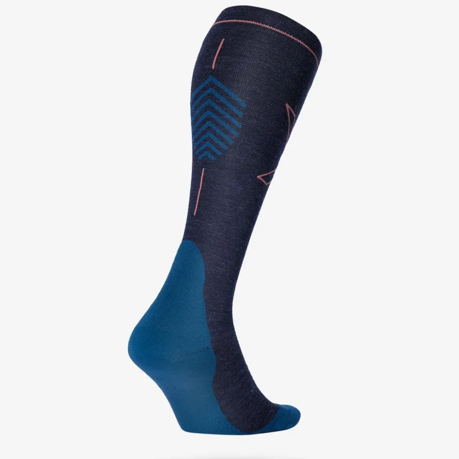Outlet STOX Energy Socks Merino Hiking wandel compressiesokken dames dark blue coral