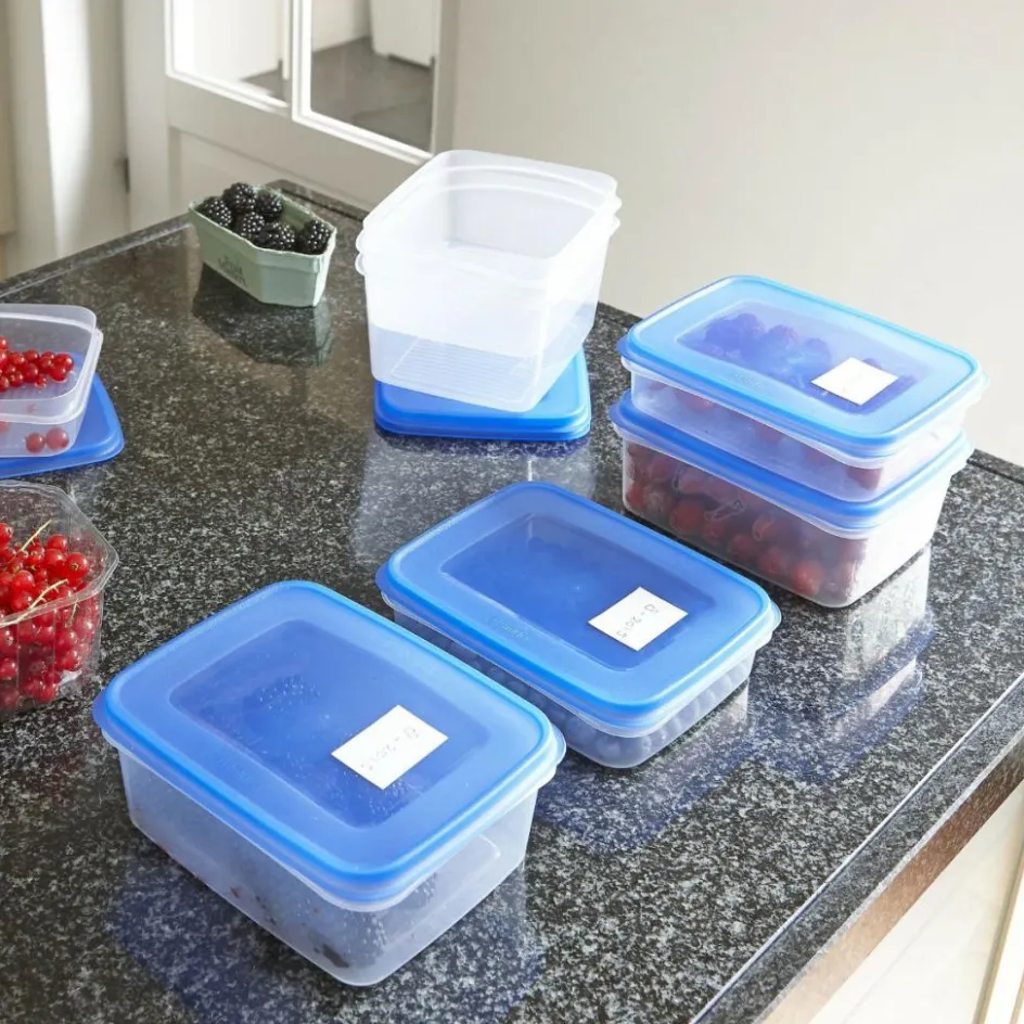 Discount Sunware Club Cuisine vershouddoos 700 ml transparant blauw 3-pack