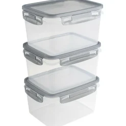 Discount Sunware Club Cuisine vershouddoos 1,5 liter transparant  grijs 3-pack
