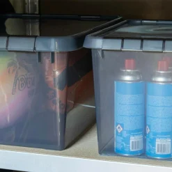 Sunware Comfort Line opbergbox 22 liter transparant grijs  zwart